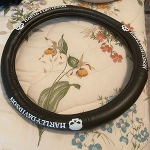 All leather Harley Davidson Elite Series Steering Wheel Cover